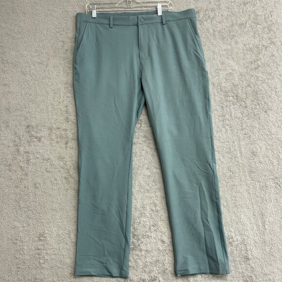 NWOT Greg Norman Men's 36X30 Green Performance Tech Pants Flax Waist - Picture 2 of 7